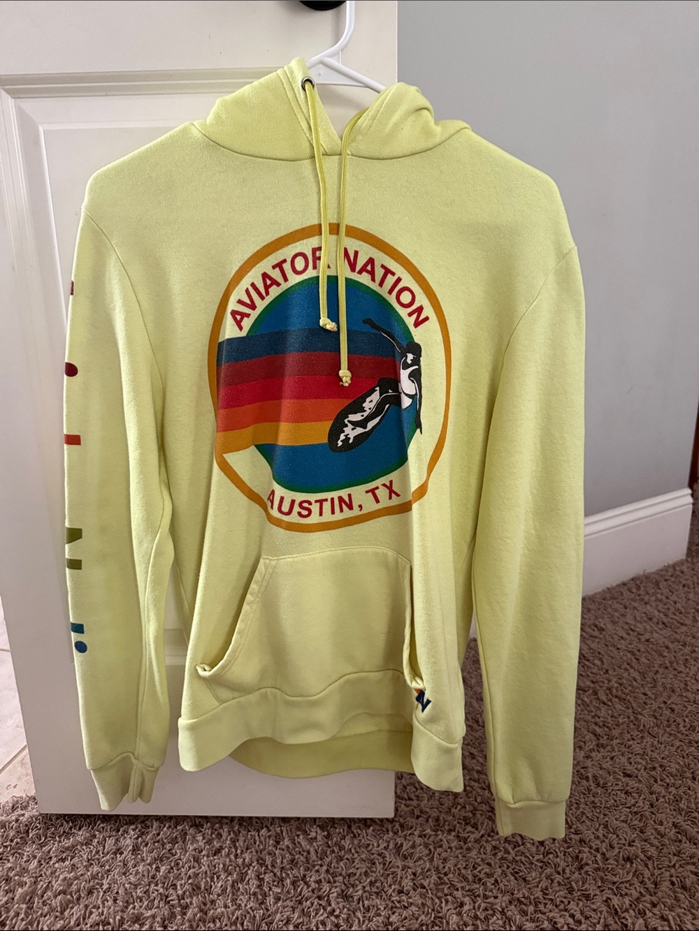 Aviator Nation neon yellow sweatshirt